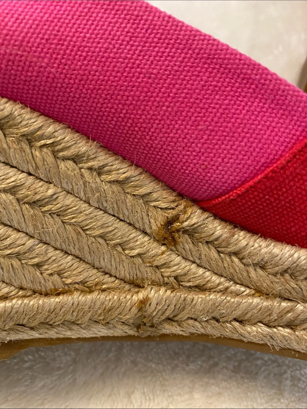 Tory Burch Filipa Colorblock Canvas Red and Pink Espadrilles 6